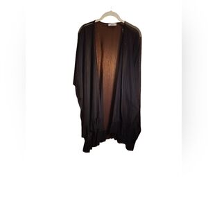 Jade by Jane Sheer Black Overlay Robe Sleeveless Sexy Honeymoon GOTH VAMP Witchy